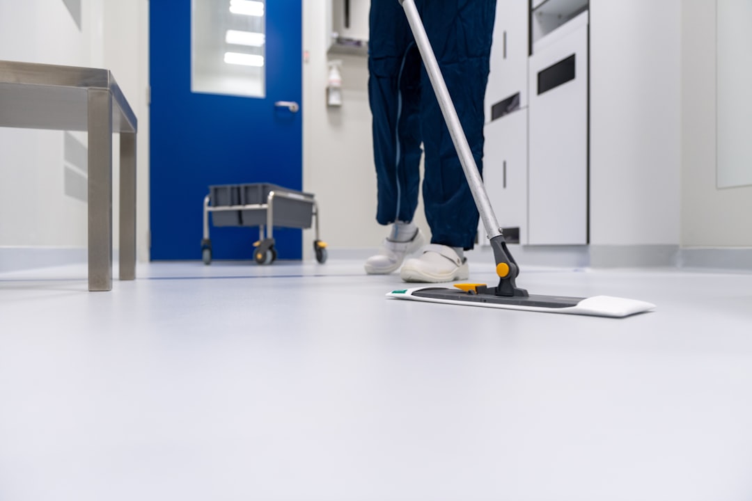 ours-journey Cleaner cleaning the floor in a laboratory environment
